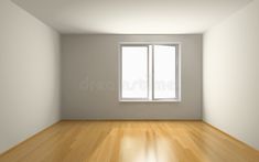 an empty room with a window and wooden floor royalty illustration - free stock photos for commercial use