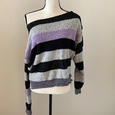 Super Cute!! I Never Wore This, Like Brand New! Can Be Worn Off Fhe Shoulder Or More Like A Boat Neck But It May Still Fall Off The Shoulder. Crochet Off The Shoulder Sweater, Off The Shoulder Sweater, Off Shoulder Sweater, Free People Sweaters, Free People Sweater, Sweater Pattern, Shoulder Sweater, Boat Neck, Colorful Sweaters