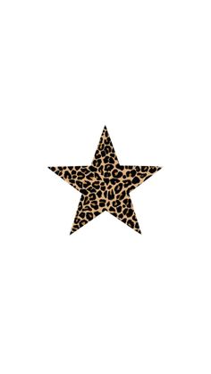 a leopard print star on a white background