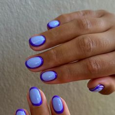 Gabriela Santiago on Instagram: "Purple 💜🪻 #luxio #luxiogel #luxio_daring #luxio_icon #luxioshineon #gelnails #gelpolish #perfectnails #perfectmani #beautifulnails #nailart #handpainted #glossynails #nailsofinstagram #nailsnailsnails #dailynails #nailstagram #nailsonfleek #nailsinspiration #nailsdone #instanails #fypnails #gelpolishbar" Short Natural Nails Summer, Natural Summer Nails Short, Gel Nails Ideas Short Summer Simple, Short Painted Nails, Funky Short Nails, Short Nail Manicure Ideas, Fun Short Nails, Cool Short Nails, Unique Short Nails