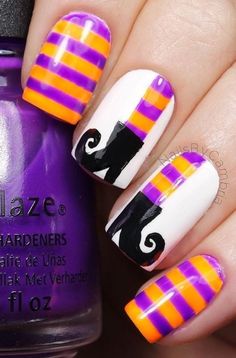 Holloween Nails, Fingernail Designs, Cute Halloween Nails, Nails Polish, Halloween Nail, Nail Polish Designs