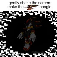 an advertisement for sonic the hedgehog on a black and white checkerboard background