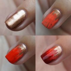 Amazing nail art - http://yournailart.com - Different Nails, Quick Nail Art, Colorful Nail, Nagel Tips, Gold Nail, Fall Nail Art, Autumn Nails, Manicure Y Pedicure