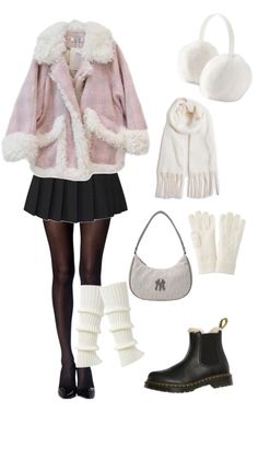 Coquette Winter Outfits Pink, Acubi Winter, Skz Clothes, Coquette Fits, 2025 Outfits, Coquette Winter, Coquette Outfits, Cutest Outfits, 2024 Aesthetic