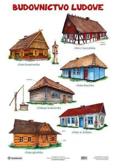 the different types of houses are depicted in this poster