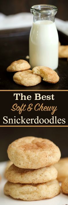 the best soft and chewy snickkerdoodle cookies are made with only 3 ingredients