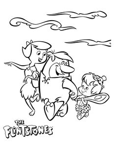 the flintstones coloring pages for kids to print out and color with their favorite characters