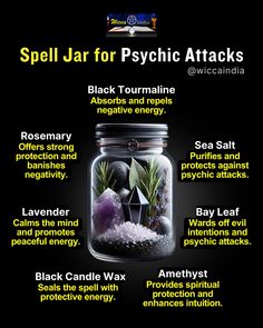 Ever feel like you need an extra layer of protection against negative energies or psychic attacks? 🌌✨ Creating a spell jar can be a powerful way to shield yourself. Let’s walk through the process together! Emotional Protection Spell Jar, Protection Against Negative Energy Spell Jar, Hex Protection Spell Jar, Enemy Spell Jar, Psychic Spell Jar, Communication Spell Jar, Protection Spell Jar Recipes, Witchy Handbag, Protection Jar Spell