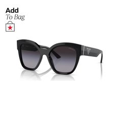 in stock Designer Matte Black Sunglasses With Uv Protection, Designer Matte Black Sunglasses With Uva Protection, Designer Matte Black Sunglasses With Gradient Lenses, Designer Matte Black Polarized Sunglasses, Designer Matte Black Sunglasses With Polarized Lenses, Luxury Matte Black Sunglasses With Gradient Lenses, Women's Sunglasses, Sunglasses Women, Prada