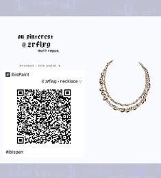 an image of a necklace with qr code on the front and back of it