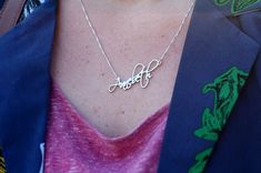 2018 Hottest personalized necklaces. World Wide FREE SHIPPING. Come to Yafeini to pick your beloved name necklace and engraved necklace https://www.jewelrypersonalizer.com Script Necklace, Silver Name Necklace