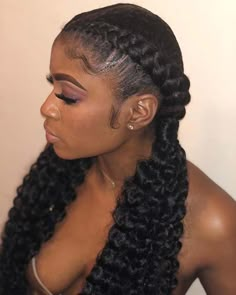 Braided Updo Hairstyles For Prom, 2 Braids With Curls, Feed In Braids With Curls, Two Braids With Curls, 2 Braids Hairstyles For Black Women, Duchess Braids, 2 Goddess Braids, Two Feed In Braids, Vegas Hairstyles