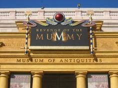 the entrance to the museum of antiquitists in front of an ornate building