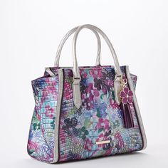 Designer Bags With Floral Print For Spring, Designer Floral Print Bags For Spring, Elegant Purple Bags For Spring, Chic Floral Print Spring Bag, Elegant Summer Bags With Floral Print, Elegant Floral Print Summer Bags, Elegant Summer Floral Print Bags, Subtle Ombre, Lizard Print