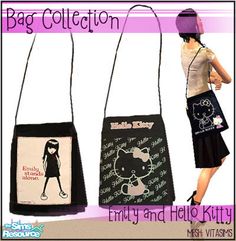 the bag collection is designed to look like it has a hello kitty design on it