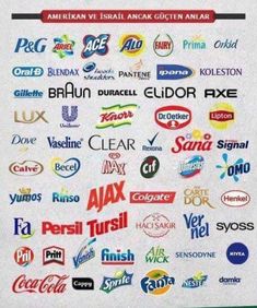 an advertisement with many different logos on it