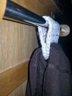 a close up of a hook on a door handle