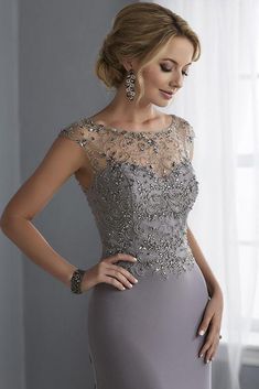 Christina Wu Elegance - 17862 Beaded Illusion Bateau Jersey Dress – Couture Candy Christina Wu, Dress Pesta, Mother Of The Bride Dresses Long, Mother Of Bride Outfits, Mother Of The Bride Gown, Mother Of Groom Dresses, Mother Wedding Dress, Mother Of The Bride Outfit, Bride Groom Dress