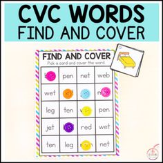 the cvc words find and cover game