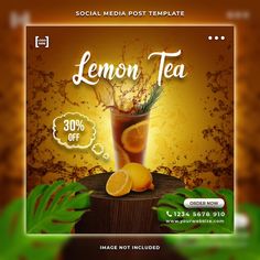 a social media postcard for lemon tea