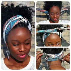 Dress Africa, Dress Modern Head Wrapping, Turban Tutorial, Hair Wrap Scarf, Head Wrap Styles, Hair Scarf Styles, Mode Turban, Head Scarf Styles, Pelo Afro