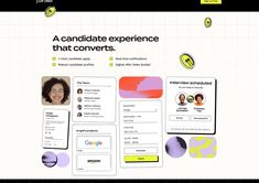 an image of a web page with people's avatars on the front and back