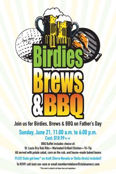 an advertisement for the bridals, brews and bbq event on sunday