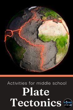 a book cover with an image of the earth and text that reads, activities for middle school