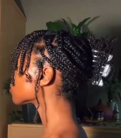 Protective Style Ideas, Blowout Natural Hair, Mini Braids On Natural Hair, Twist Natural Hair, Natural Hair Box Braids, Mini Twists Natural Hair, Style Natural Hair, Back To School Hairstyle, Hair Tiktok