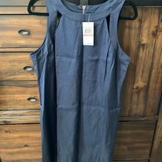 Michael Kors Navy Shift Dress Size 12 Never Worn - Mid Length, Dry Clean Only Sleeveless Michael Kors Summer Dresses, Michael Kors Sleeveless Summer Dresses, Casual Summer Michael Kors Dresses, Ribbed Tank Dress, Drape Gowns, Asymmetrical Midi Dress, Draped Midi Dresses, Tulip Dress, Chiffon Midi Dress