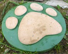 a dog paw stepping board in the grass