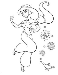 the little mermaid from disney's princess poca and her friends coloring pages for kids