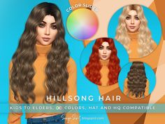 an image of a woman with long hair for the game hillsong hair by tsr