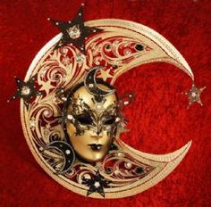 luxury Venetian gold and black moon metal mask | magical masquerade Masquerade Theme, Venice Mask, Venetian Masquerade Masks, Venetian Carnival Masks, Mask Ideas, Carnival Of Venice, Venetian Masquerade, Masquerade Masks, Venetian Masks