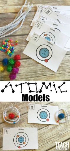 an activity for kids to learn how to make models with materials such as pom poms and beads