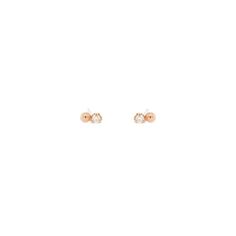 14k gold single bead and diamond stud earrings SPECIFICS• sold as a pair or single• white diamonds .02 ctw single, .04 ctw pair Rose Gold Diamond Jewelry With Diamond Eyes, Rose Gold Diamond Earrings With Single Diamond, Minimalist Diamond Eyes Earrings For Anniversary, 14k Rose Gold Diamond Earrings With Single Cut Diamonds, Classic Round Jewelry With Diamond Eyes, Minimalist Rose Gold Earrings With Diamond Accents, Delicate Round Diamond Earrings With Single Diamond, Dainty Rose Gold Round Diamond Earrings, Minimalist Rose Gold Earrings With Single Diamond