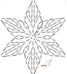 a cross stitched snowflake is shown in the shape of a star