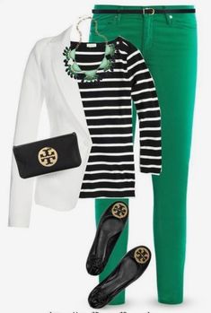 Ținute Business Casual, Green Pants Outfit, Skirt Diy, Mode Jeans, Moda Jeans, Summer Work Outfits, Legging Outfits, Wear Green, Ținută Casual