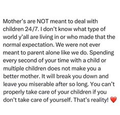 the mother's message to her child is shown in this screenshot from an instagram