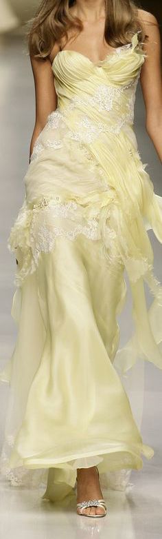 Valentin Yudashkin, Nikkah Dress, Yellow Pastel, Fashion Gowns, Sunshine Yellow, Soft Yellow, Wedding Beauty, Yellow Fashion