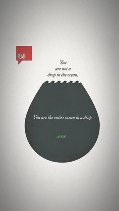 a poster with a quote on it that says, you are not in the ocean