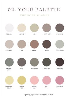 Light Summer Color Palette, Summer Color Palettes