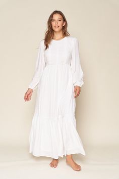 Lds Temple Dress, Temple Dresses, Nursing Friendly Dress, Modest Maxi Dress, White Temple, Temple Dress, Conservative Fashion, Modest Maxi, Modest Tops