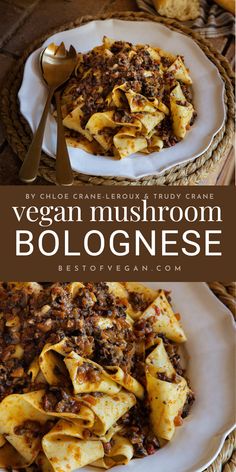 Vegan Mushroom Bolognese (Easy Recipe) Pappardelle Mushroom, Vegan Bolognese Sauce, Vegetarian Bolognese, Mushroom Bolognese, Bolognese Sauce Recipe, Vegan Bolognese, Vegan Meat, Bolognese Recipe, European Recipes