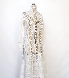 Vintage 1910's Cotton Voile Gown Antique Edwardian White Tea Dress Sheer Summer Lawn Dress Eyelet Embroidery & Lace Size Extra Small - Etsy Edwardian Tea Dress, Vintage Tea Dress, Summer Day Dresses, Lawn Dress, Summer Lawn, Eyelet Embroidery, Gibson Girl, Embroidery Lace, Eyelet Dress