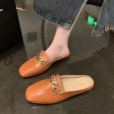 Heel height: Flats Material: pu Imported Product measurements:35(US4):Foot length 8.8 in36(US5):Foot length 9 in37(US6):Foot length 9.2 in38(US7):Foot length 9.4 in39(US8):Foot length 9.6 in40(US9):Foot length 9.8 in Flat Loafers, Active Wear Shorts, Jumpsuit Shorts Rompers, Water Shoes, Toe Designs, Instagram Fashion, Loafer Flats, Bootie Boots, Womens Bottoms