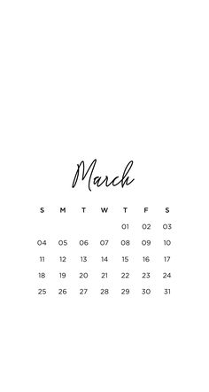 a calendar with the word march written in black ink on a white background, next to an apple