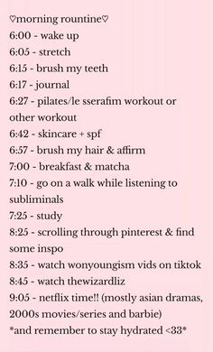 This is the schedule im trying! I start Tomorrow!! Wonyoungism Breakfast Ideas, Wonyoung Daily Routine, Song Jia Vision Board, Pink Pilates Princess Tips, Woungyism Tips, Pilates Princess Routine, Woungyism Aesthetic, Pink Pilates Morning Routine, Wonyoung Day Routine