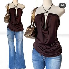 can someone please tell me where to find this top or even what it's called?? I know I've been tops like this before and it's killing me that I cant find it anywhere 😭😭😭 Mode Hippie, Mode Zara, 2000s Outfits, Earthy Outfits, Estilo Hippie, 2000s Fashion Outfits, Bob Haircut, Swaggy Outfits, Fashion Mistakes