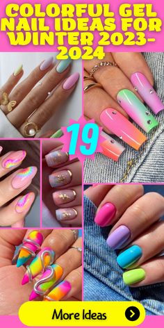 Colorful Gel Nails Winter 2023-2024: Explore the vibrant world of colorful gel nails for winter 2023-2024 with the latest 2023 color trends. Discover a wide range of polish colors and color ideas that will elevate your nail game. Whether you prefer short, square, or oval nails, these gelish designs, with their beautiful colors for 2023, will keep your nails looking fabulous all season long. Colorful Spring Nails, Nail Lengths, Nail Color Trends, Manicure Inspiration, One Color Nails, Short Coffin Nails, Spring Nail Colors, Soft Coral